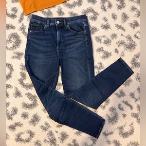 Express Skinny High Rise Dark Wash Jeans